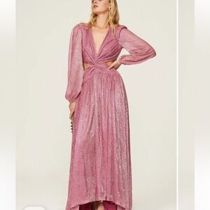 Ramy Brook Labron Elegant Pink Long Sleeve Dress size 12